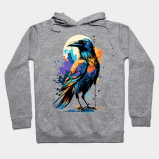 Black Crow Raven - Mystic Crow - I Love Ravens Hoodie